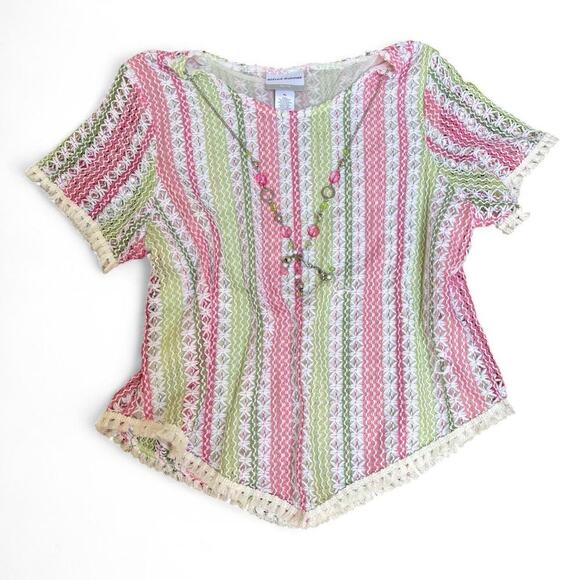 Adorable‎ pink and green crochet - Picture 2 of 5